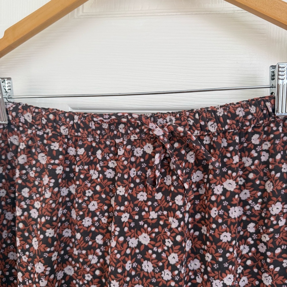 AE Floral Brown Tiered Skirt - Picture 2 of 5